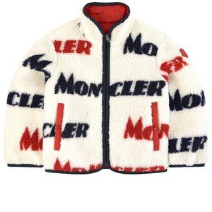 Moncler kids goat fur trim padded